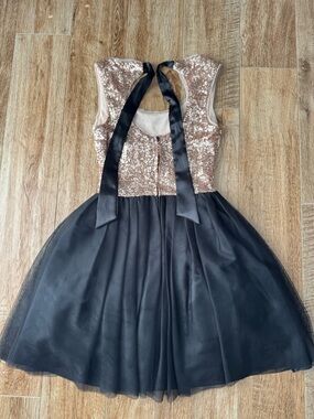 Windsor Cream and Black Sparkly Dress
